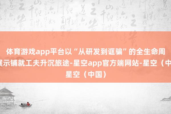 体育游戏app平台以“从研发到诓骗”的全生命周期展示铺就工夫升沉旅途-星空app官方端网站-星空(中国)