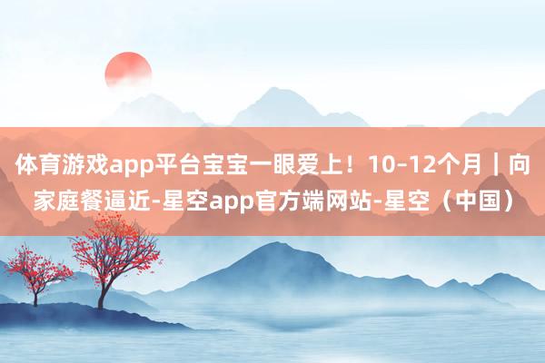 体育游戏app平台宝宝一眼爱上！10–12个月｜向家庭餐逼近-星空app官方端网站-星空（中国）